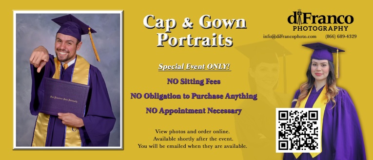 Cap and Gown Portraits at Grad Fair